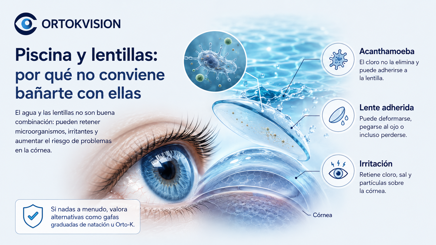 Se puede nadar con lentillas?